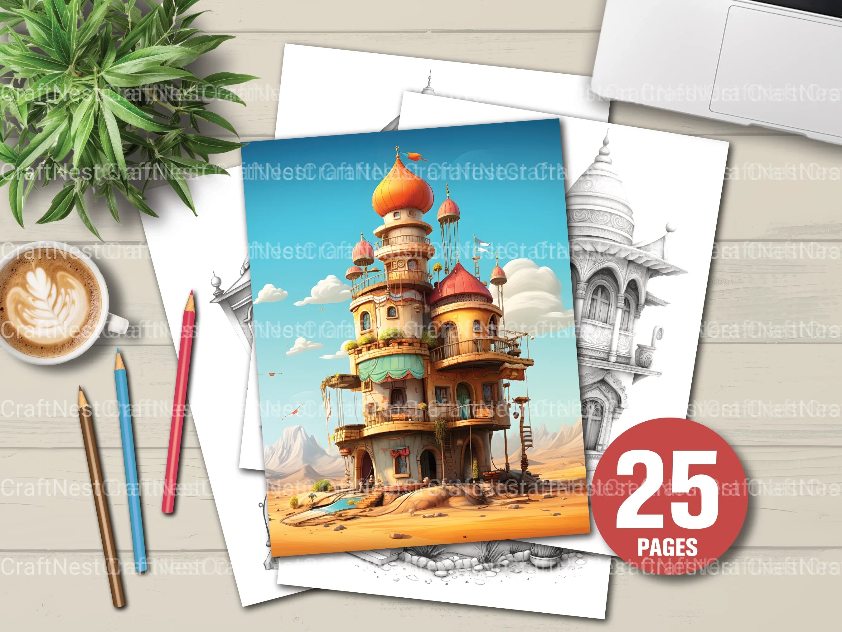 Indian Tiny House Coloring Book - CraftNest - Digital Crafting and Art