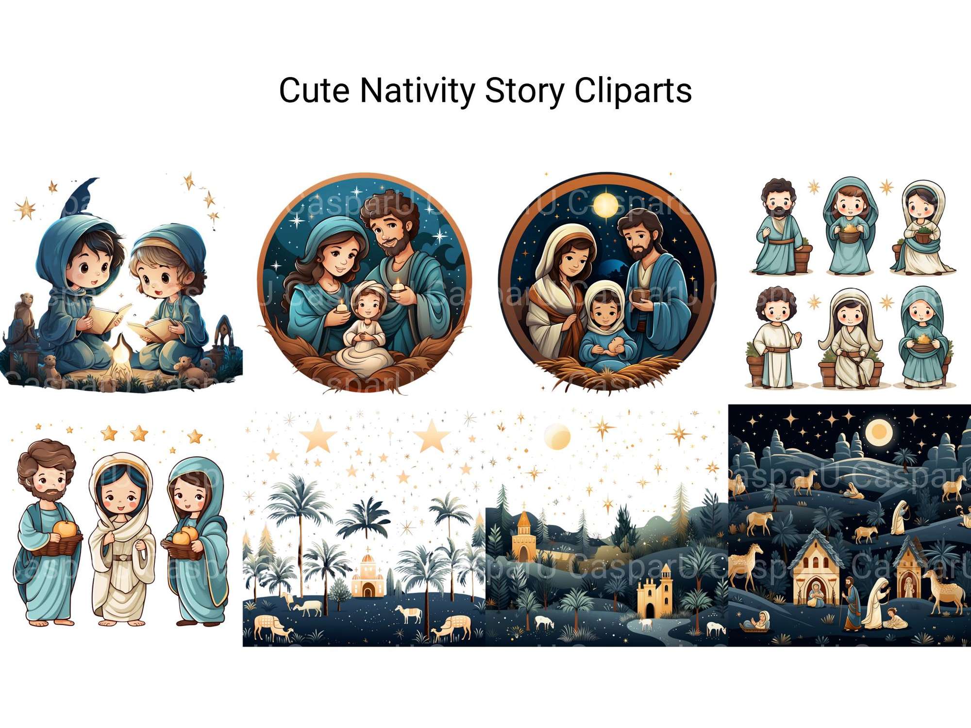 Cute Nativity Story Clipart