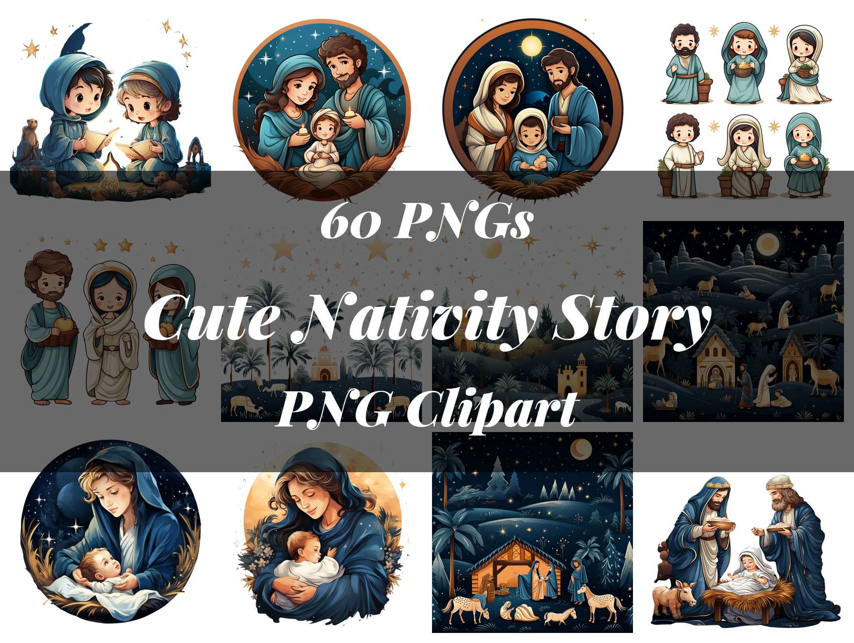 Cute Nativity Story Clipart