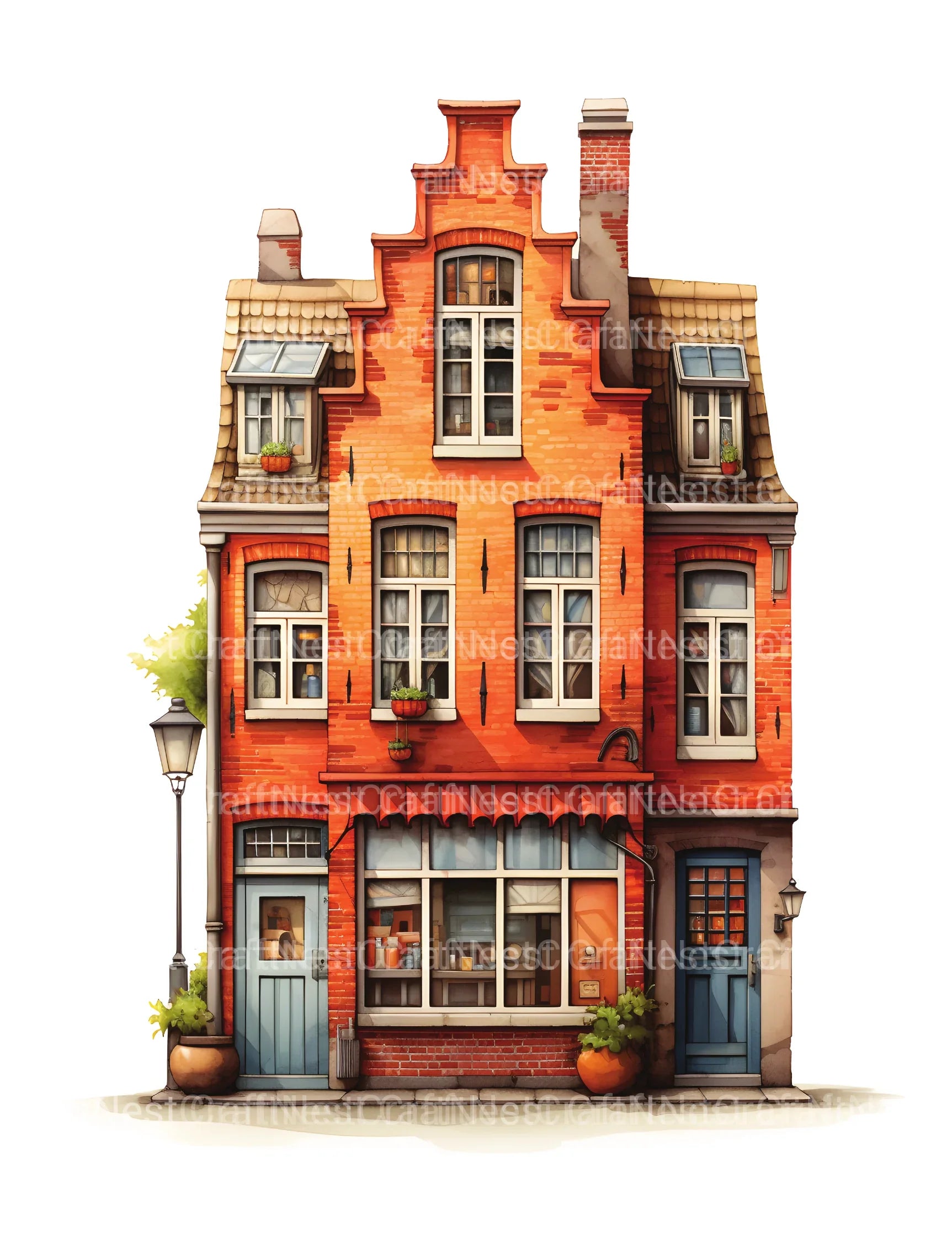 Mixed Style Tiny House Coloring Book - CraftNest - Digital Crafting and Art