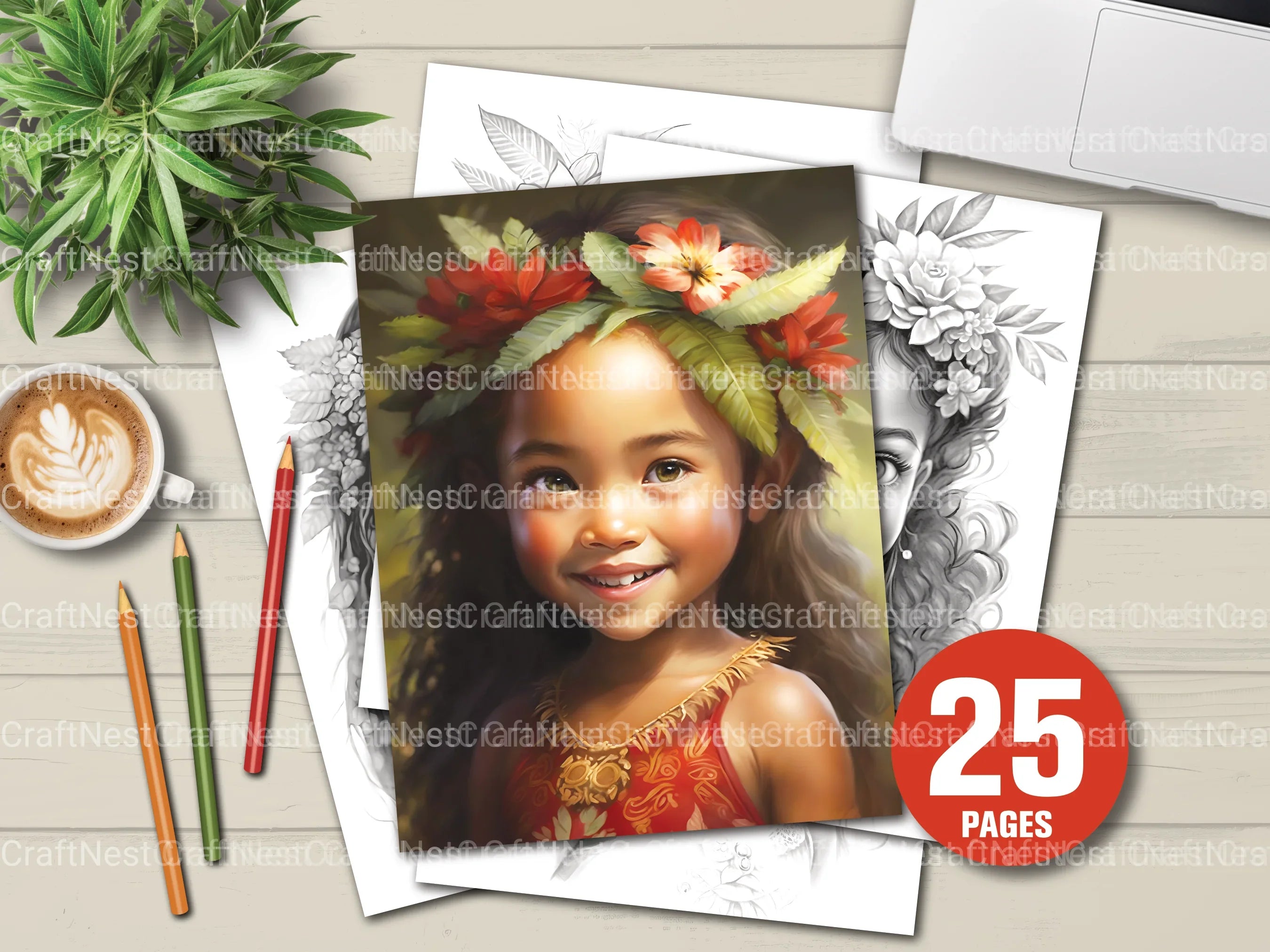 Inca Boy Coloring Book - CraftNest - Digital Crafting and Art