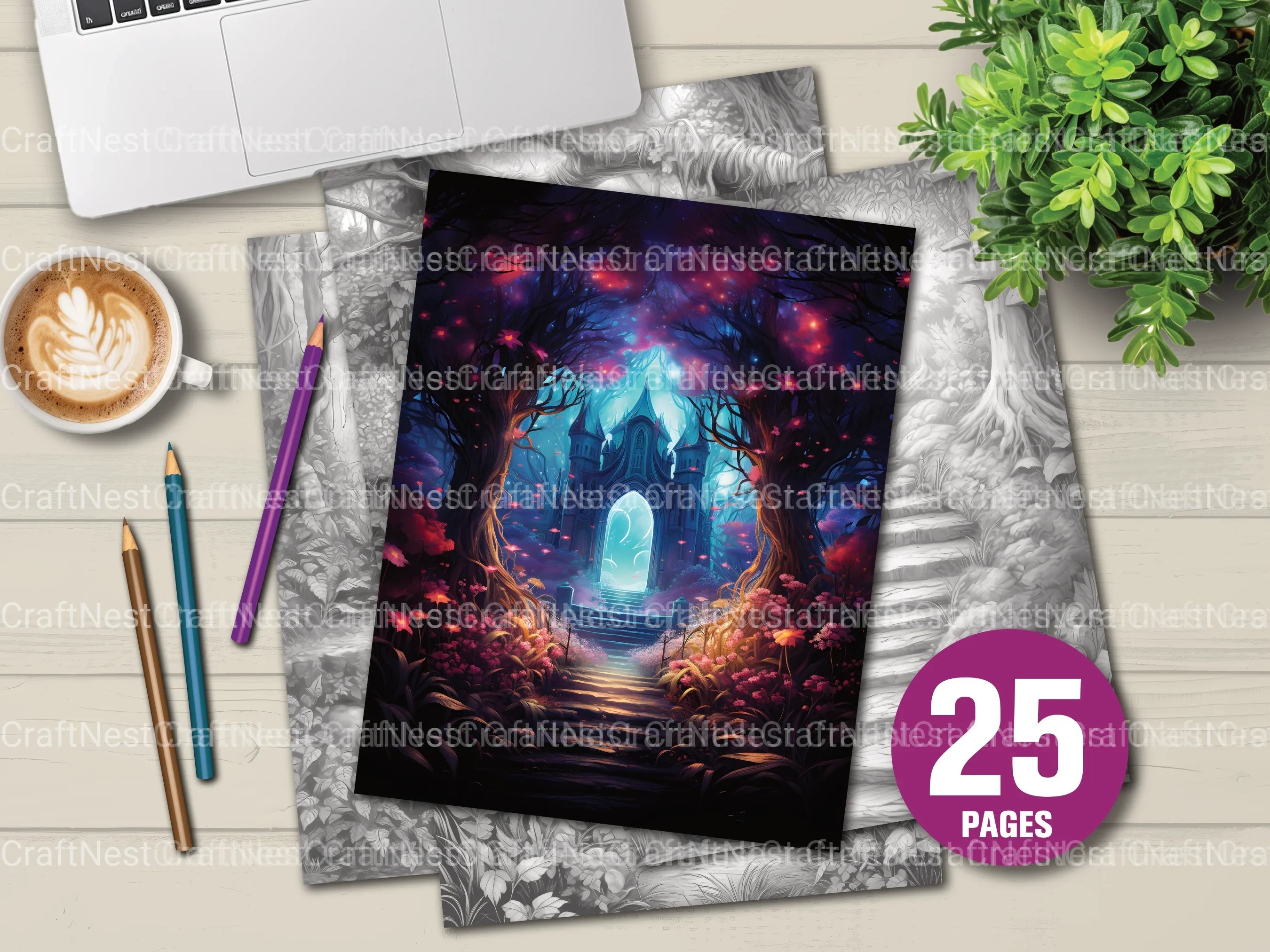 Forest Gate Coloring Book 2 - CraftNest - Digital Crafting and Art