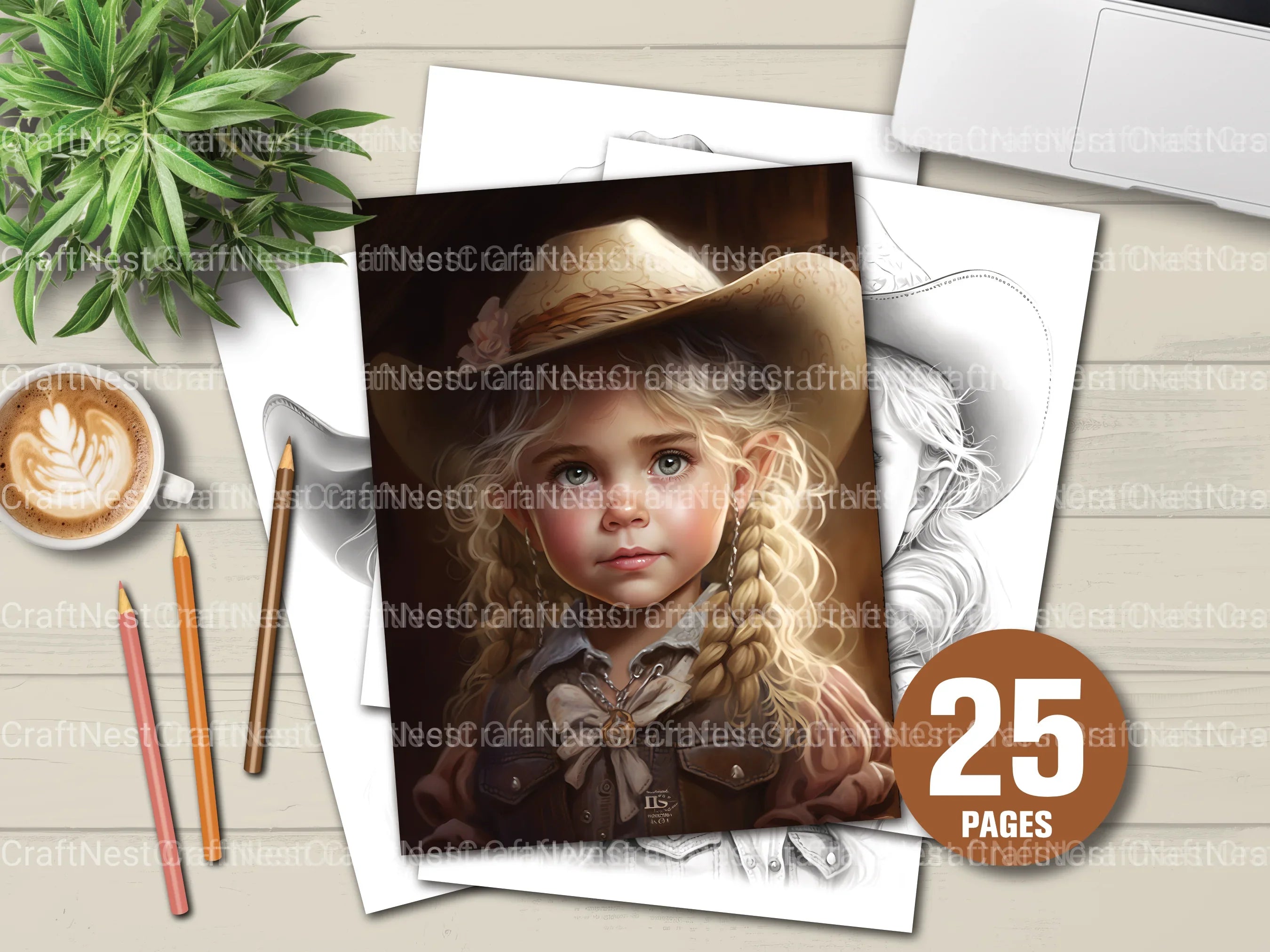Flower Girl Coloring Book 2 - CraftNest - Digital Crafting and Art