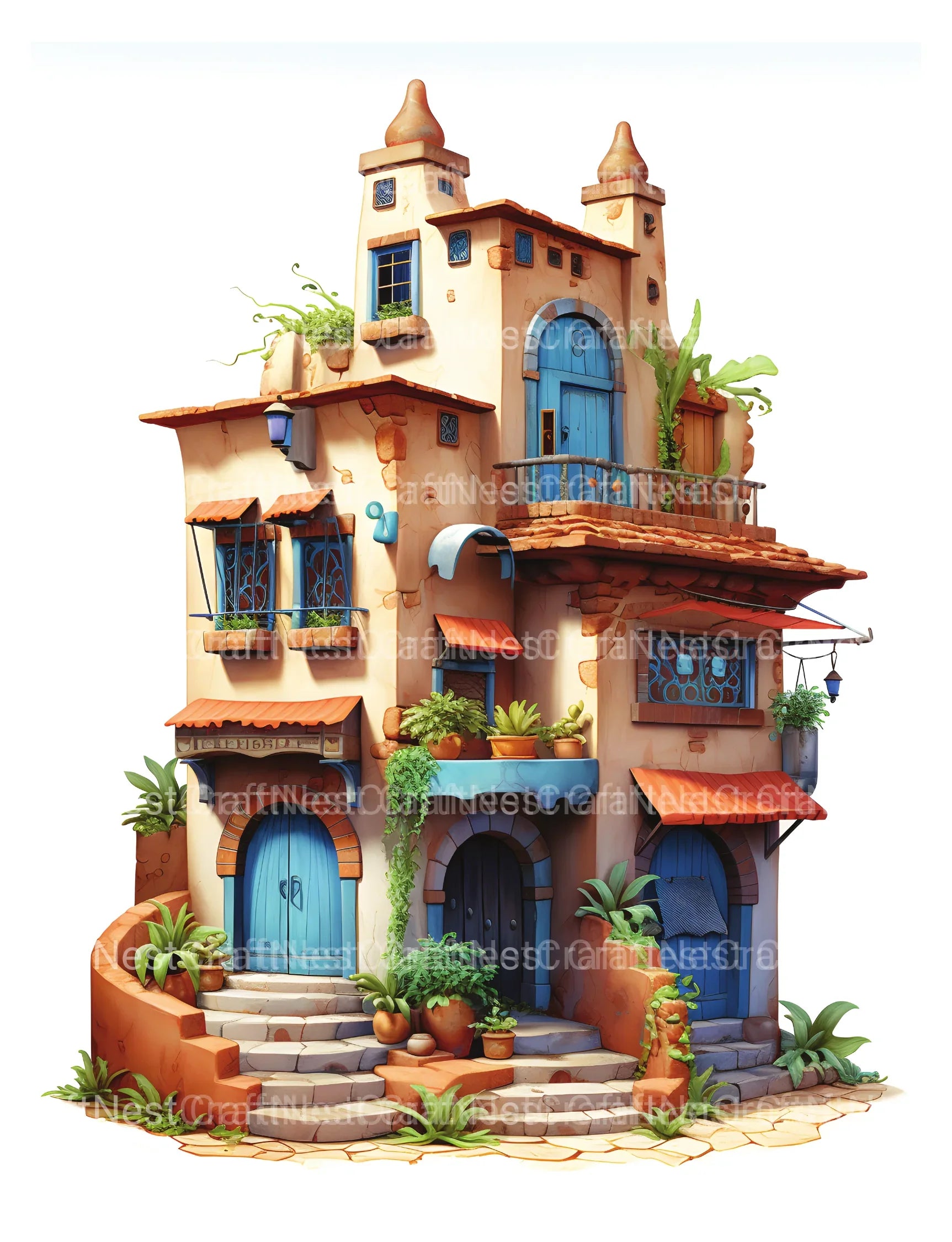 Moroccan Tiny House Coloring Book - CraftNest - Digital Crafting and Art