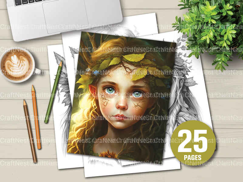 Fairy Girl Coloring Book - CraftNest - Digital Crafting and Art