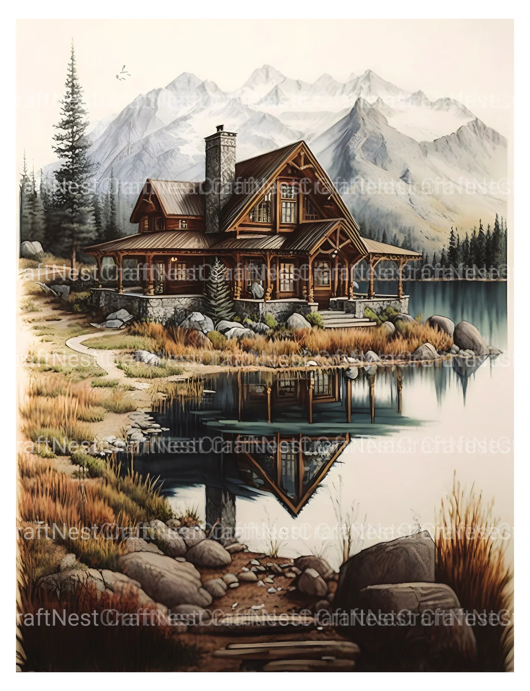 Cabins Coloring Book - CraftNest - Digital Crafting and Art