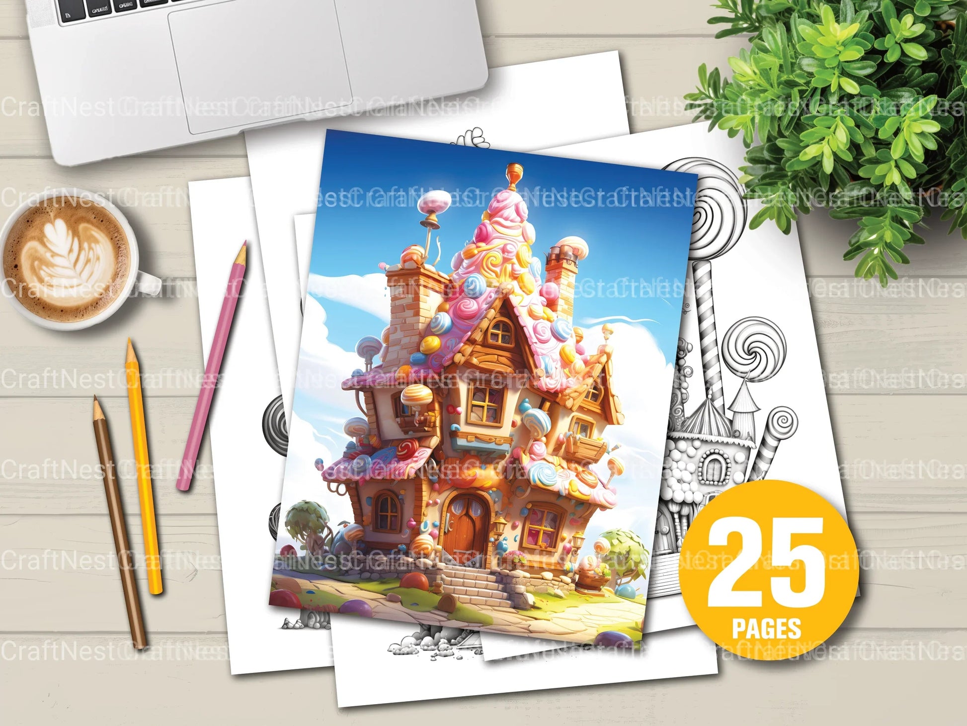 Aztec Tiny House Coloring Book - CraftNest - Digital Crafting and Art