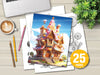 Aztec Tiny House Coloring Book