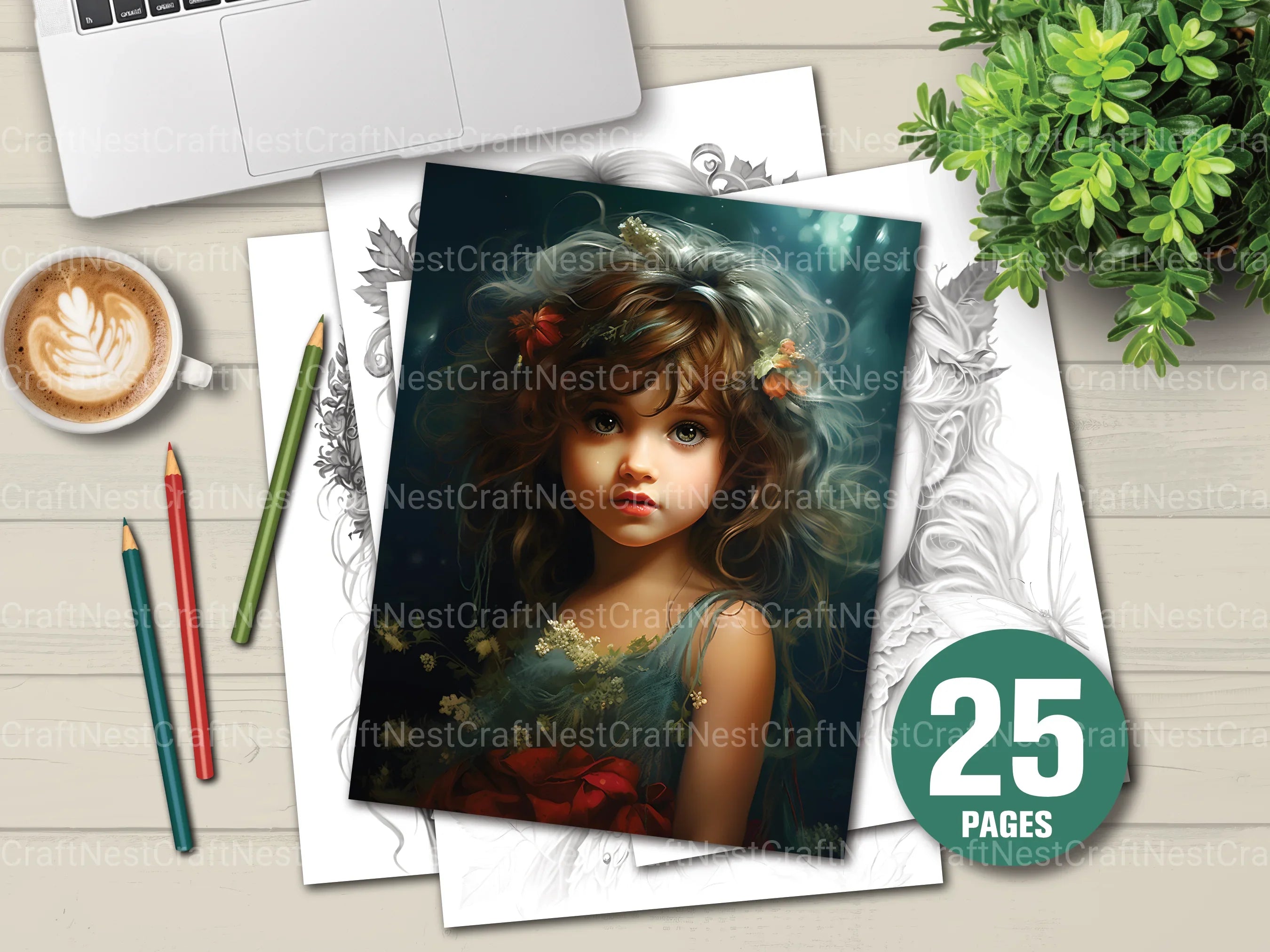 Gnome Girl Coloring Book - CraftNest - Digital Crafting and Art