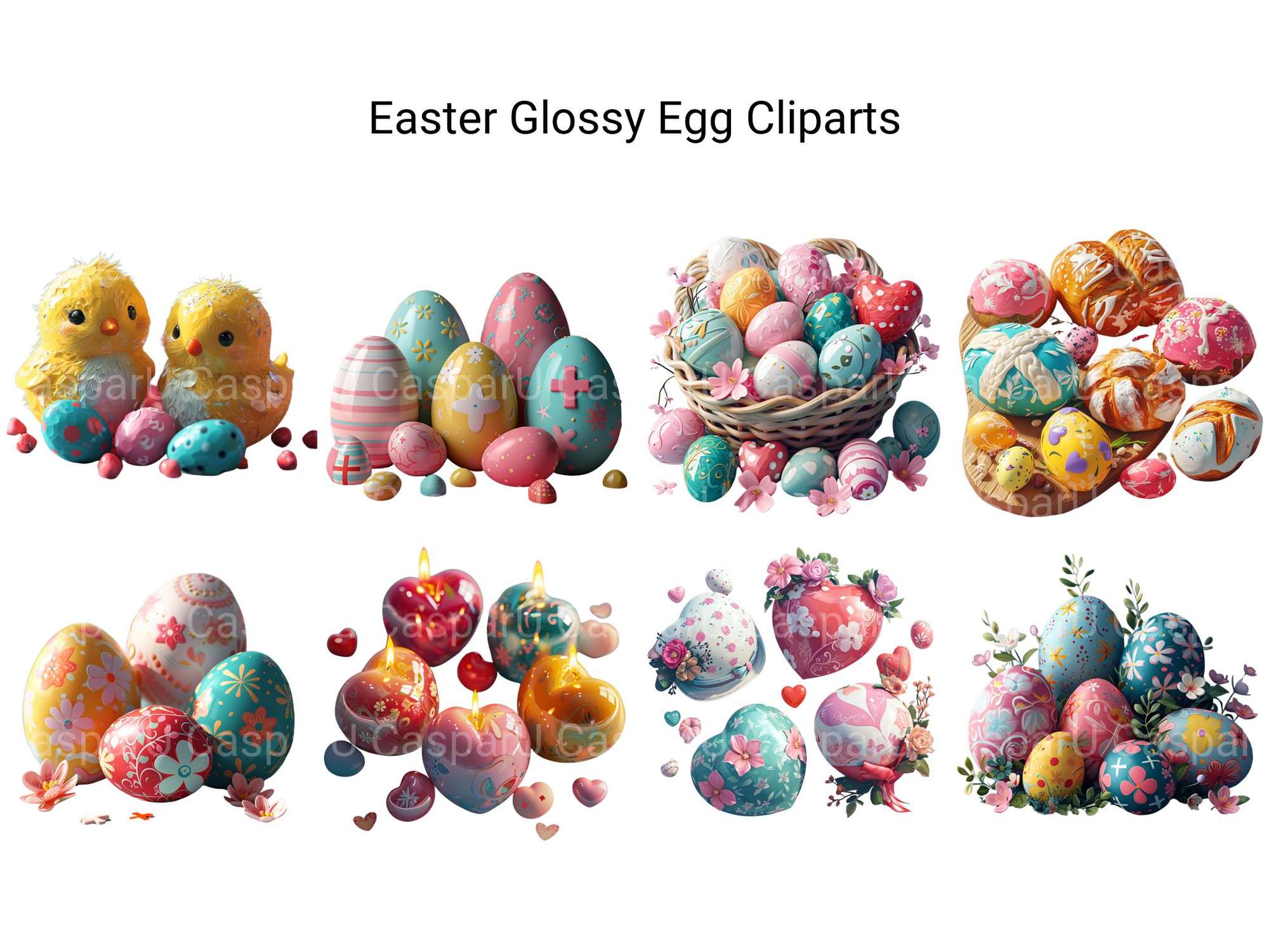 Easter Glossy Egg Clipart