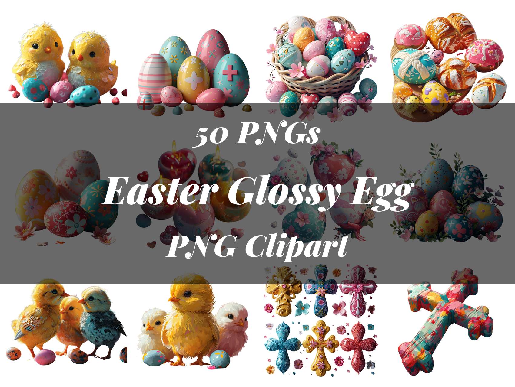 Easter Glossy Egg Clipart
