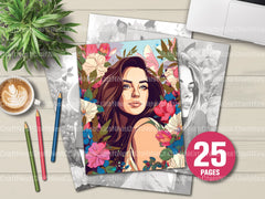 Beautiful Woman Coloring Book - CraftNest - Digital Crafting and Art