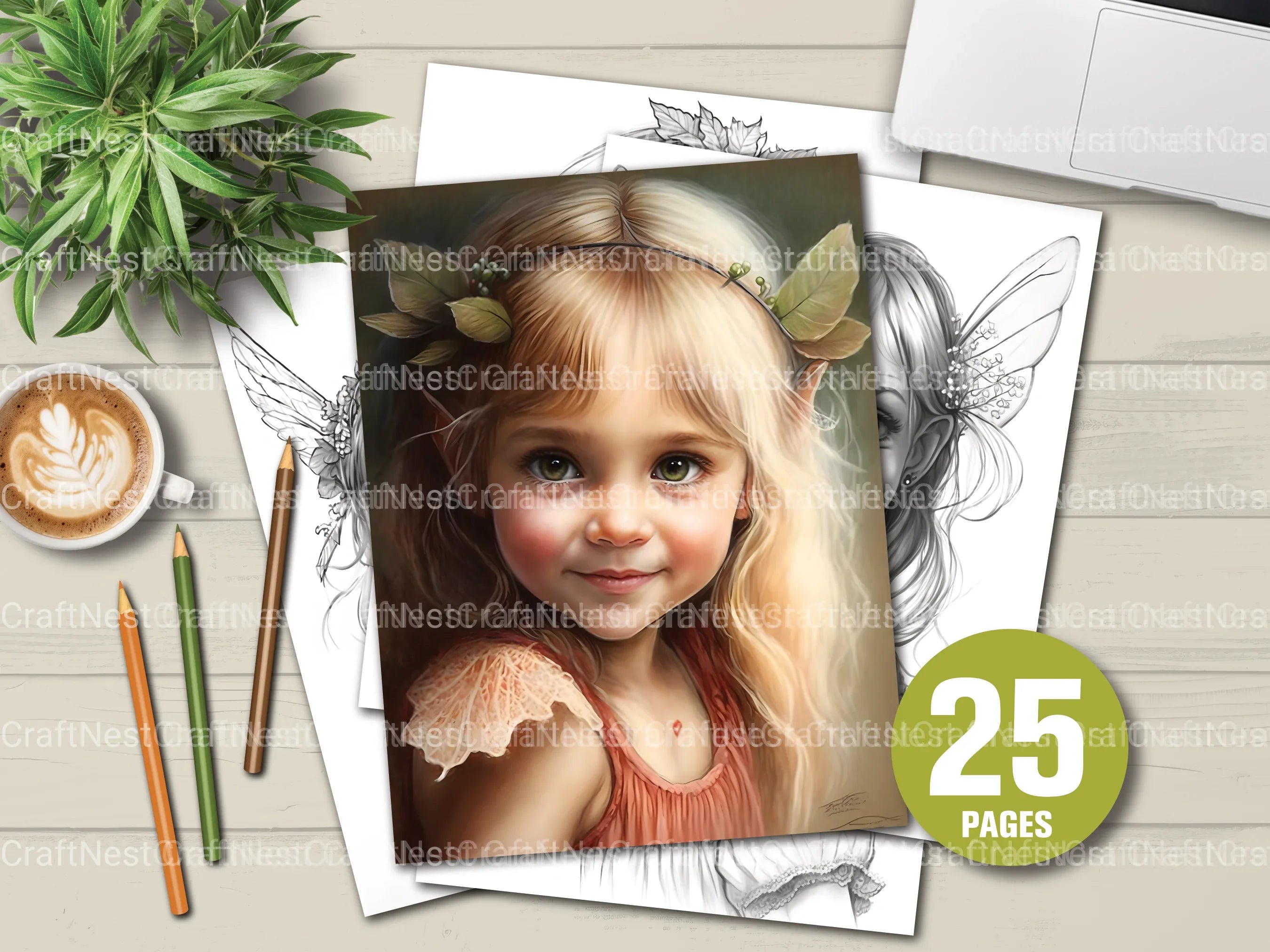 Flower Princess Coloring Book - CraftNest - Digital Crafting and Art