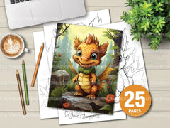 Baby Dragon Coloring Book - CraftNest - Digital Crafting and Art