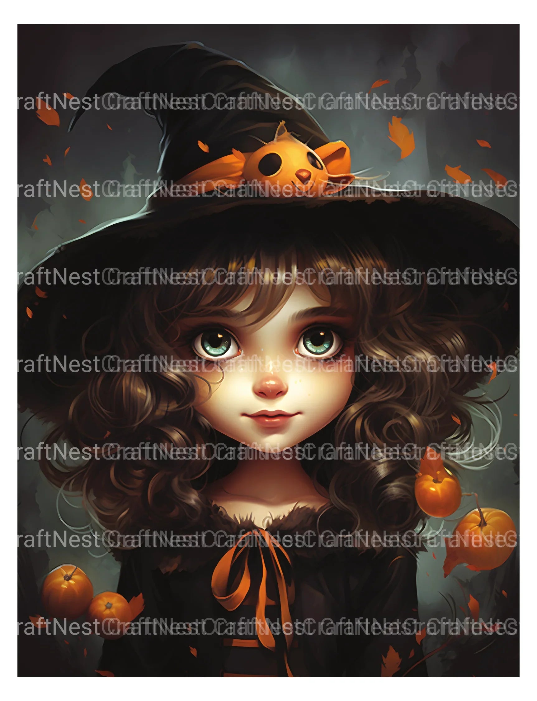 Cute Witch Coloring Book - CraftNest - Digital Crafting and Art