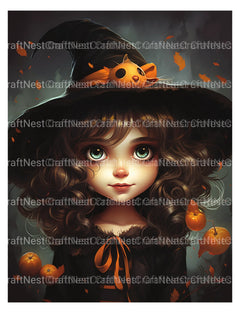 Cute Witch Coloring Book - CraftNest - Digital Crafting and Art