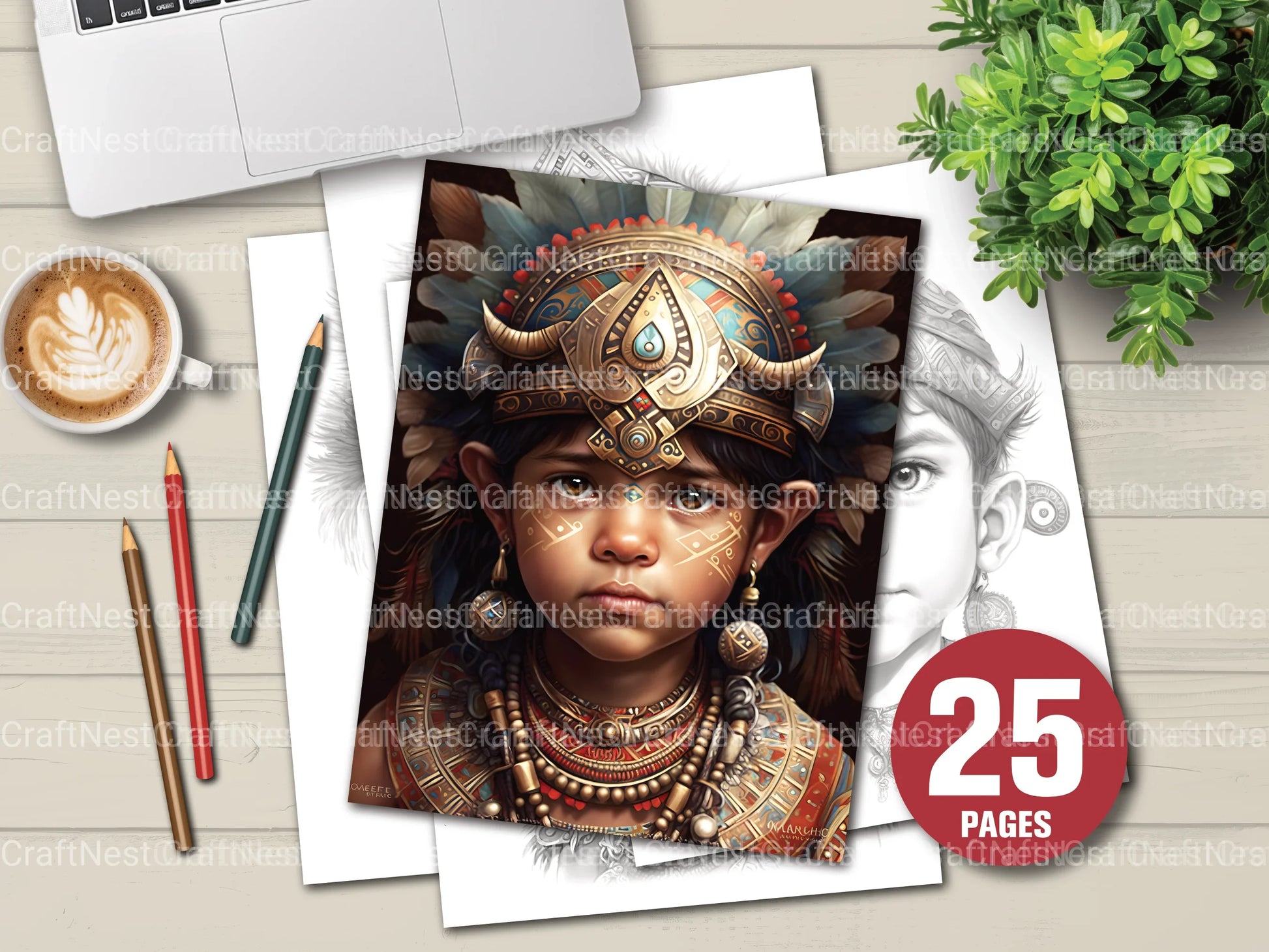 Babarian Boy Coloring Book - CraftNest - Digital Crafting and Art