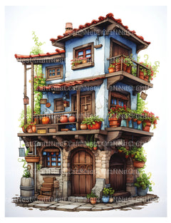 Chile Tiny House Coloring Book 1 - CraftNest - Digital Crafting and Art