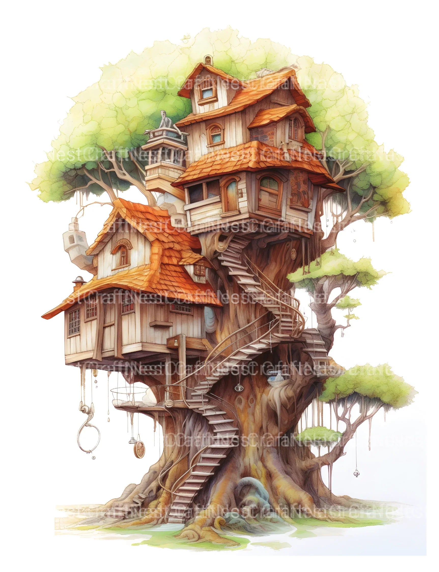Treehouse Coloring Book