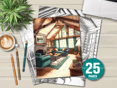 Cozy Cabins Coloring Book - CraftNest - Digital Crafting and Art