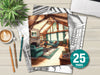 Cozy Cabins Coloring Book