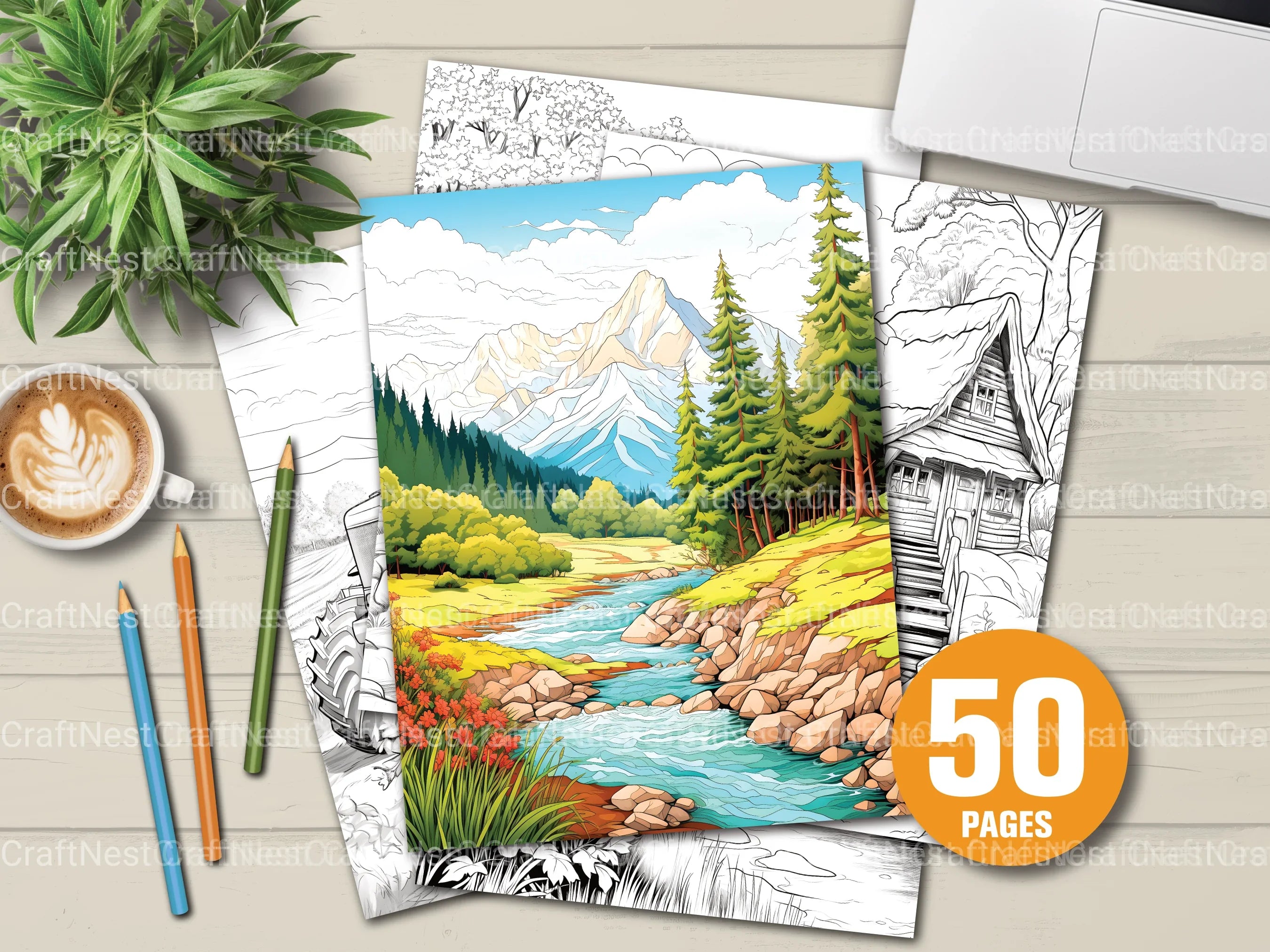 Country Life Coloring Book - CraftNest - Digital Crafting and Art