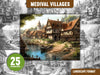 Medieval Village Coloring Book