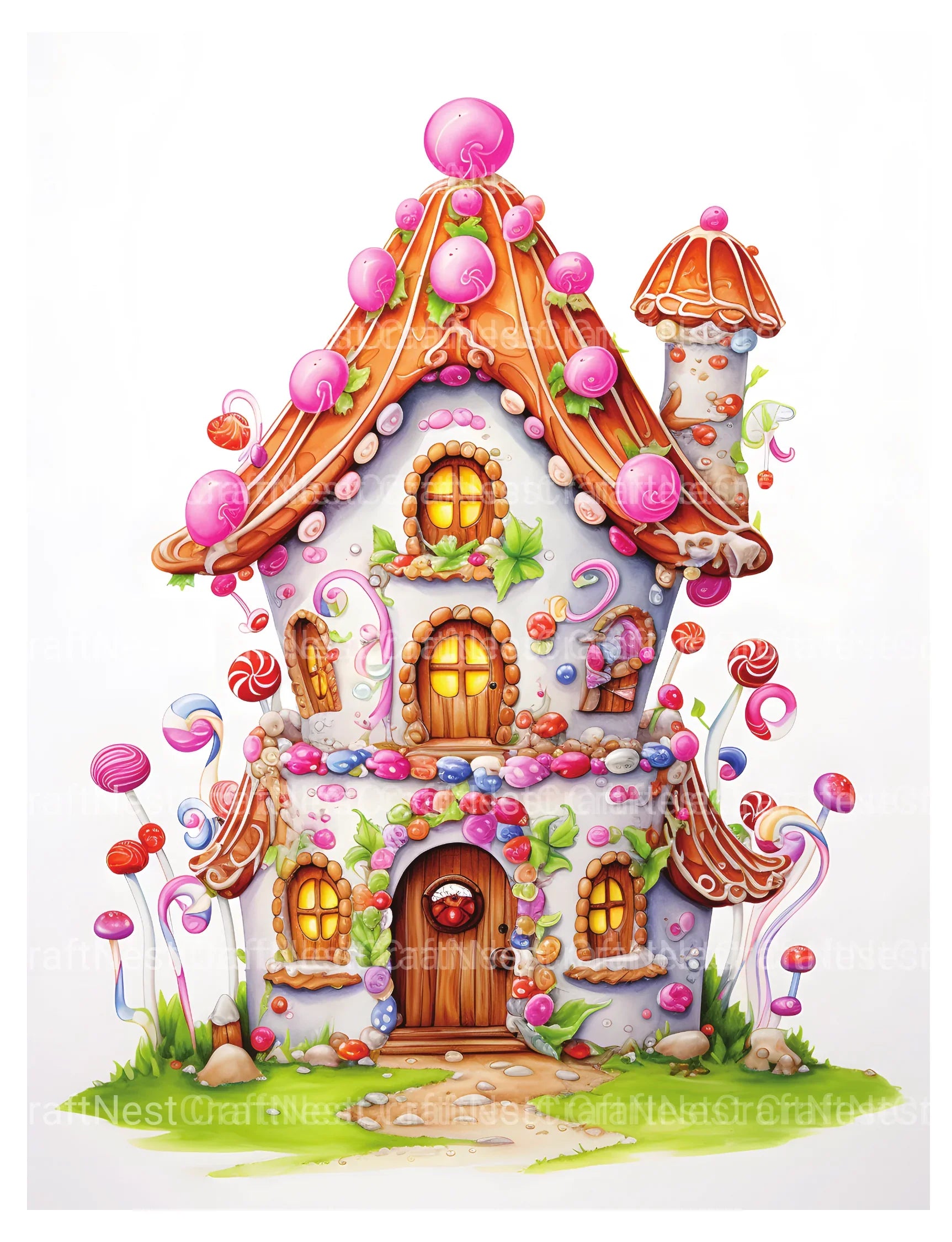 Gingerbread Fairy House Coloring Book - CraftNest - Digital Crafting and Art