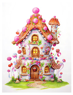 Gingerbread Fairy House Coloring Book - CraftNest - Digital Crafting and Art