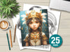 Inca Girls Coloring Book