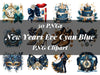 New Years Eve Cyan Blue Clipart