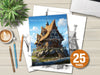 Viking Tiny House Coloring Book