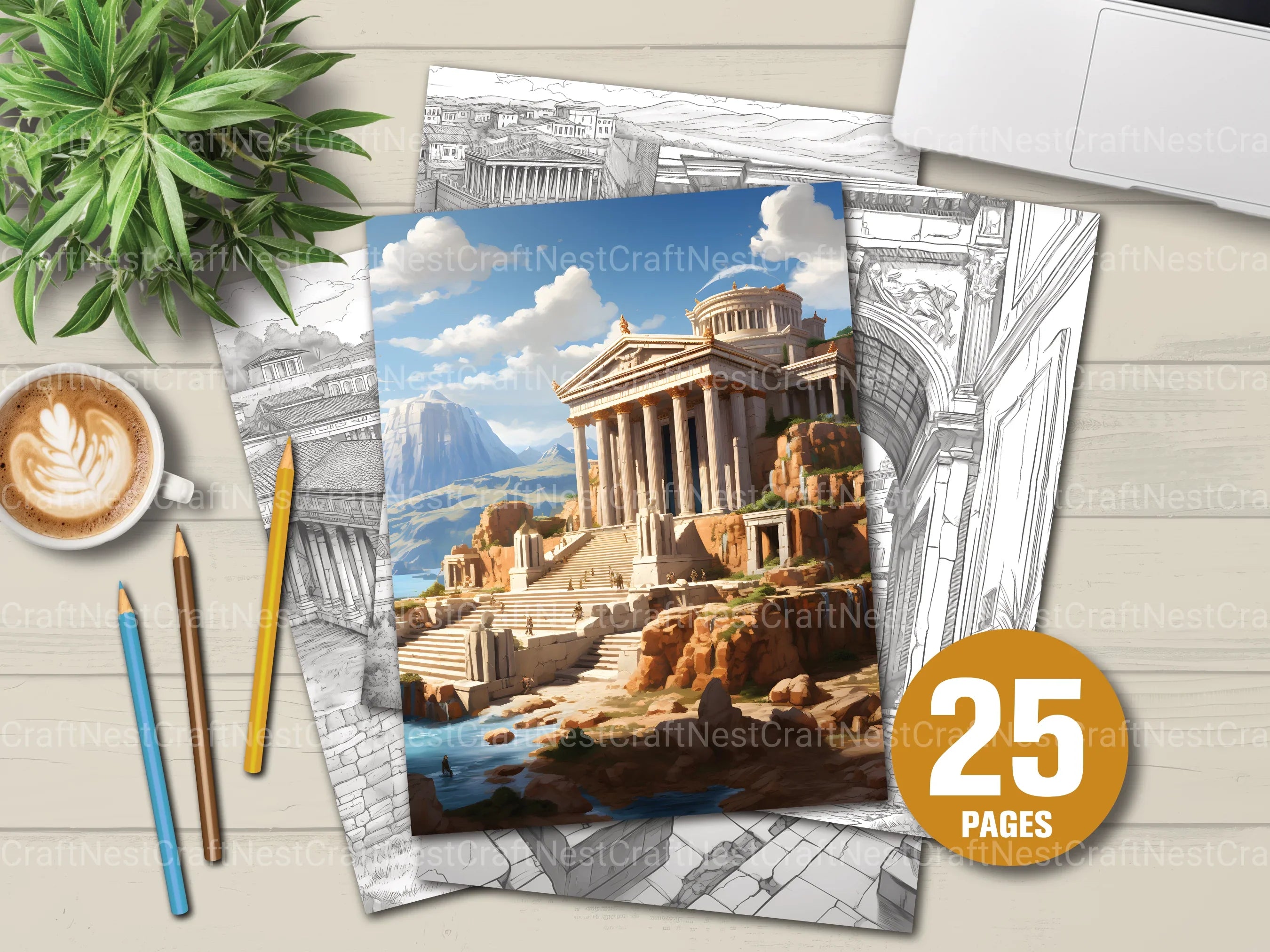 Ancient Rome Coloring Book - CraftNest - Digital Crafting and Art