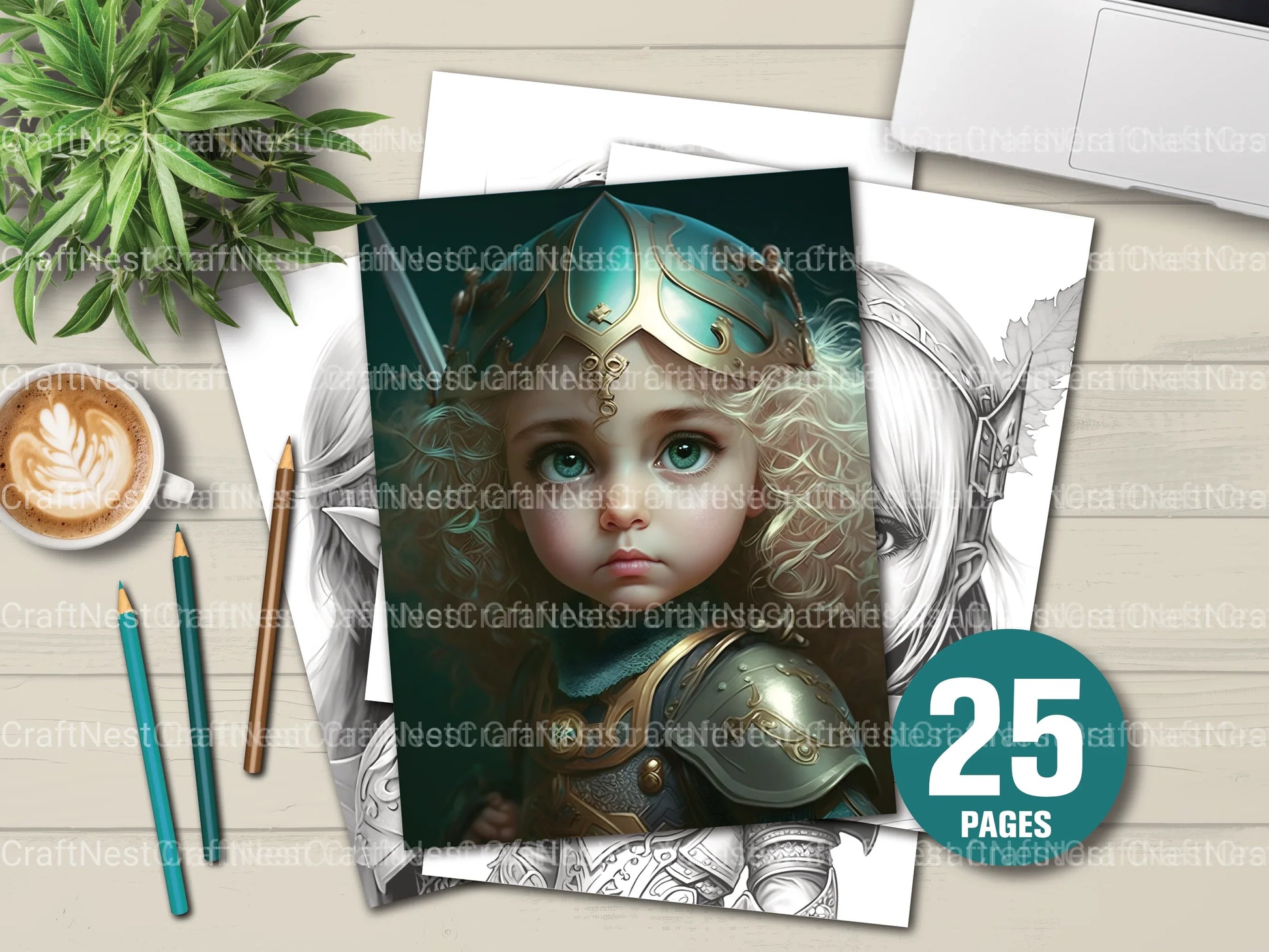 Princess Coloring Book 1 - CraftNest - Digital Crafting and Art