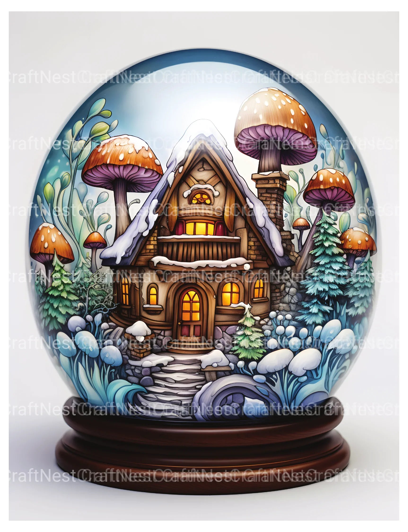 Snowball Fairy House Coloring Book
