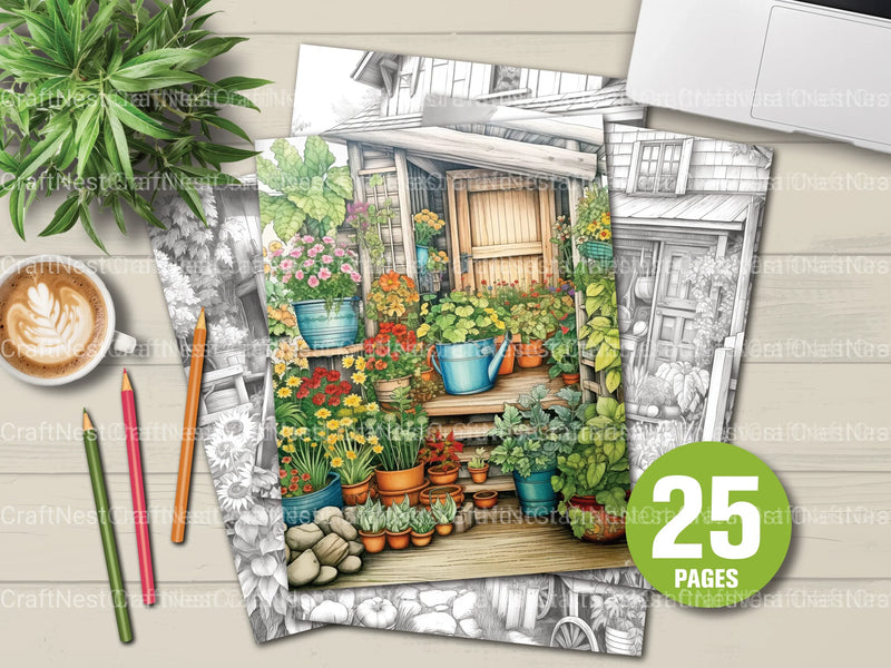 Farmers Garden Coloring Book - CraftNest - Digital Crafting and Art