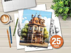 German Tiny House Coloring Book - CraftNest - Digital Crafting and Art