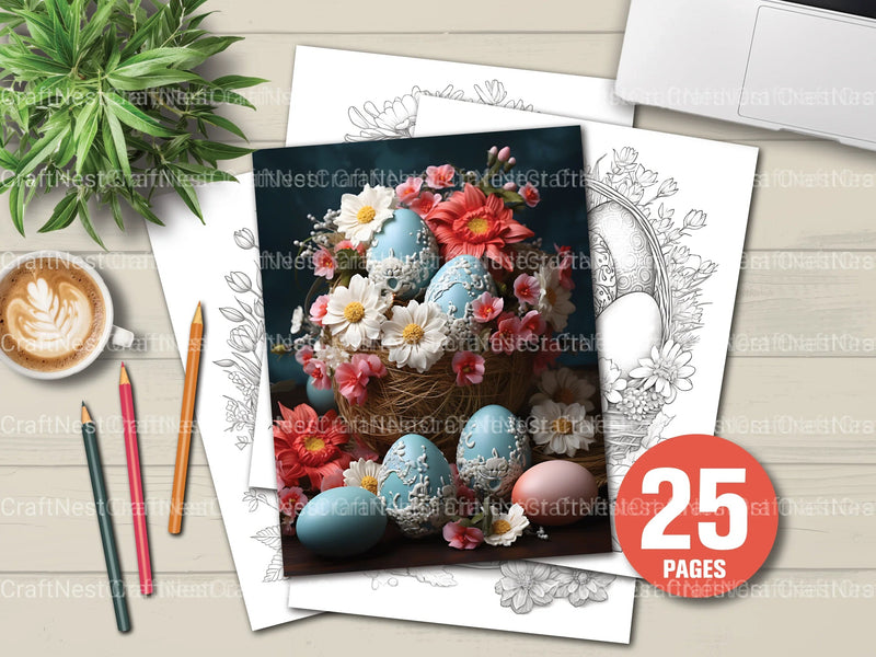 Easter Basket Coloring Book - CraftNest - Digital Crafting and Art