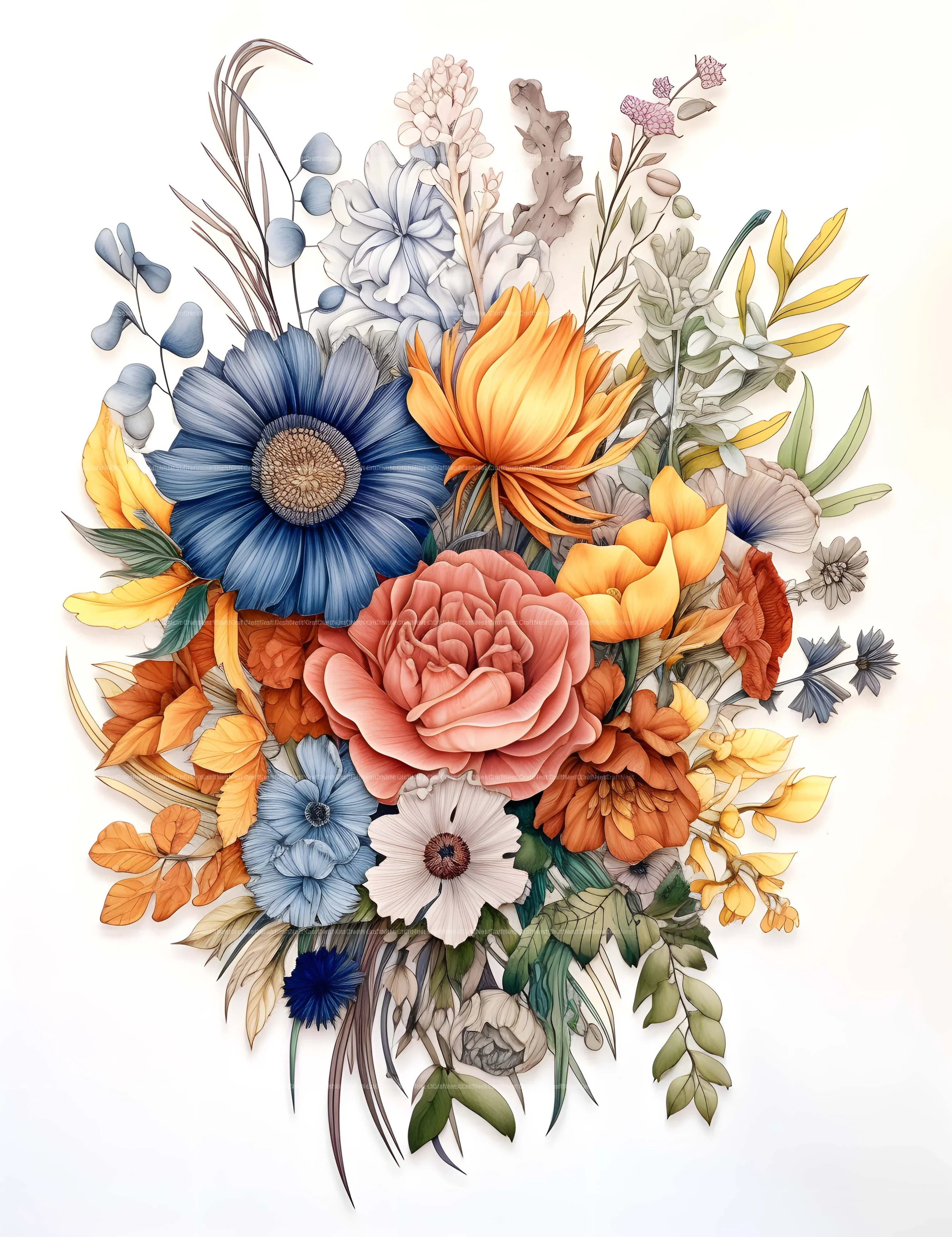 Flower Coloring Book - CraftNest - Digital Crafting and Art