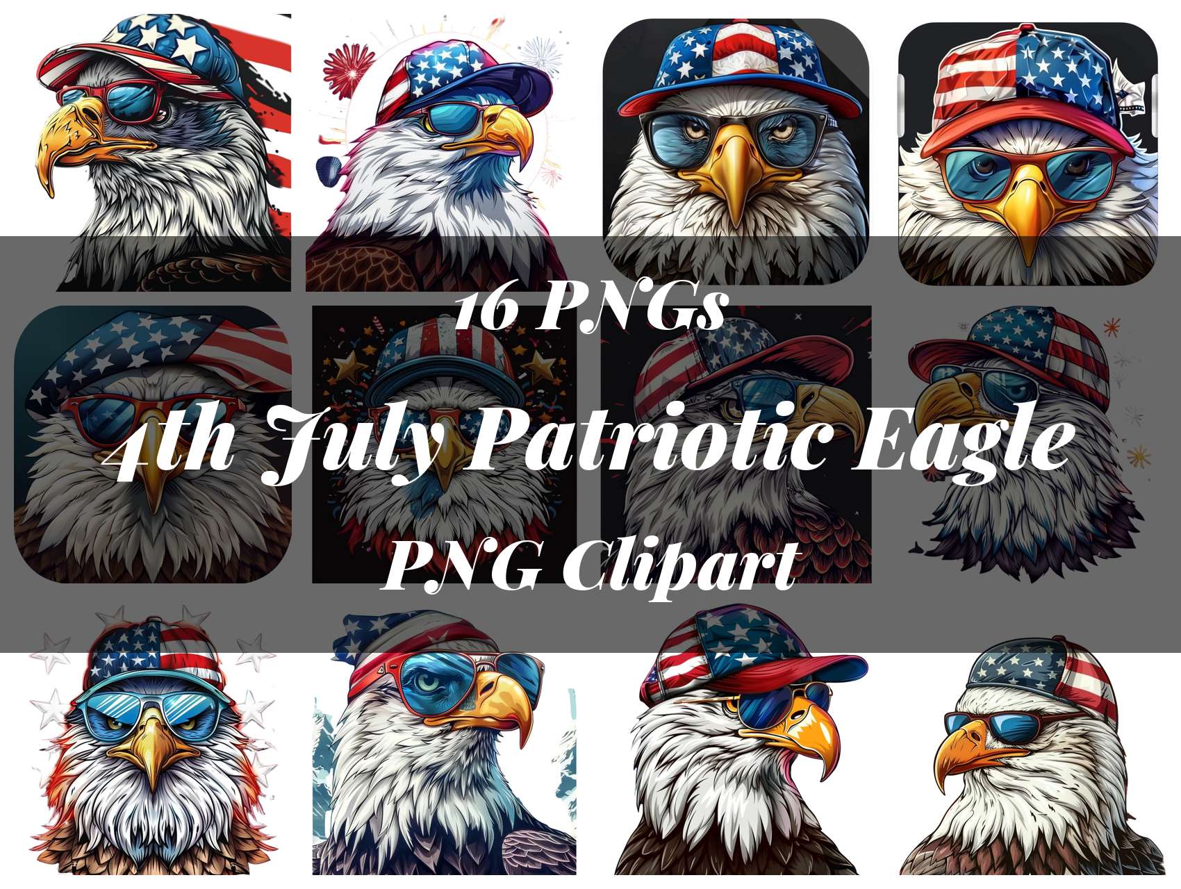 4th July Patriotic Eagle Clipart