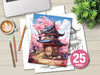 Japanese Tiny House Coloring Book