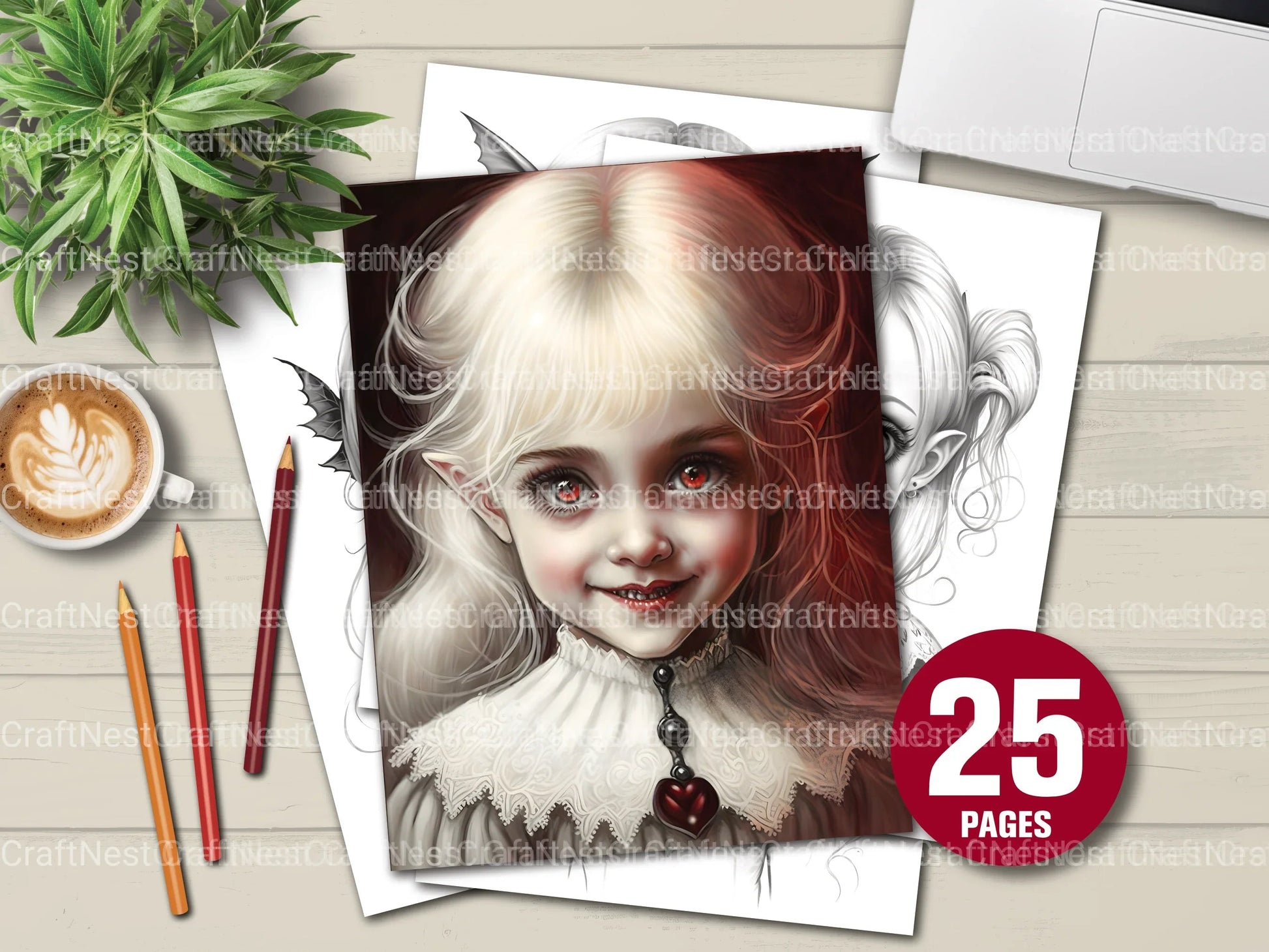 Little Witch Coloring Book - CraftNest - Digital Crafting and Art