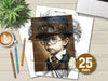 Steampunk Boy Coloring Book