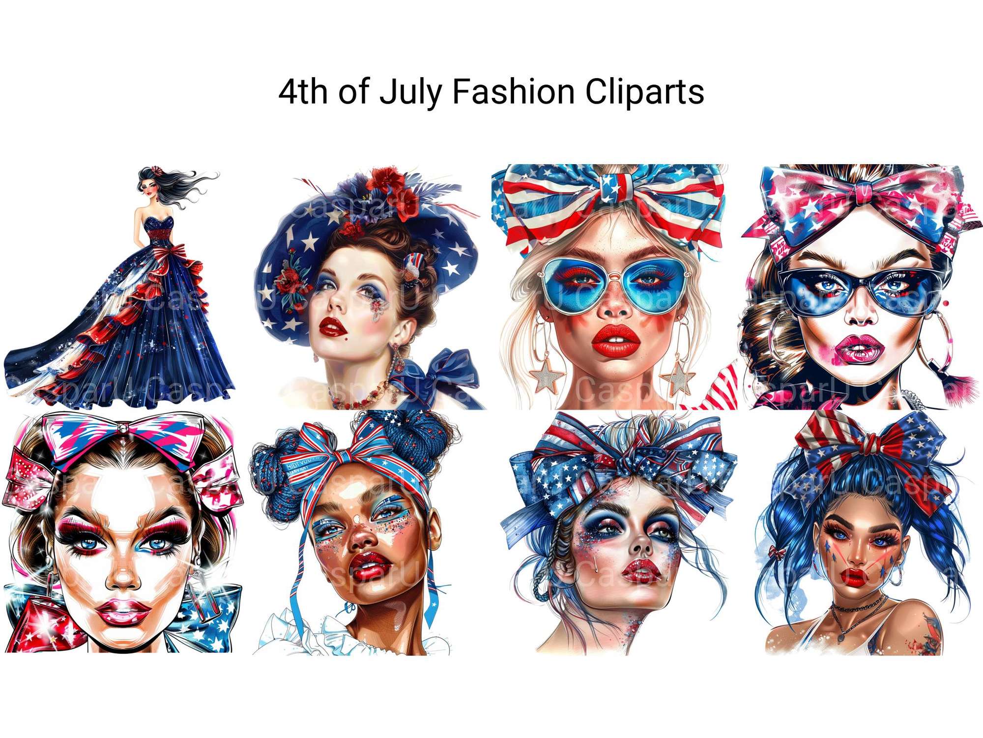 4th of July Fashion Clipart