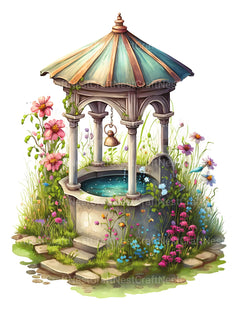 Wishing Well Coloring Book - CraftNest - Digital Crafting and Art