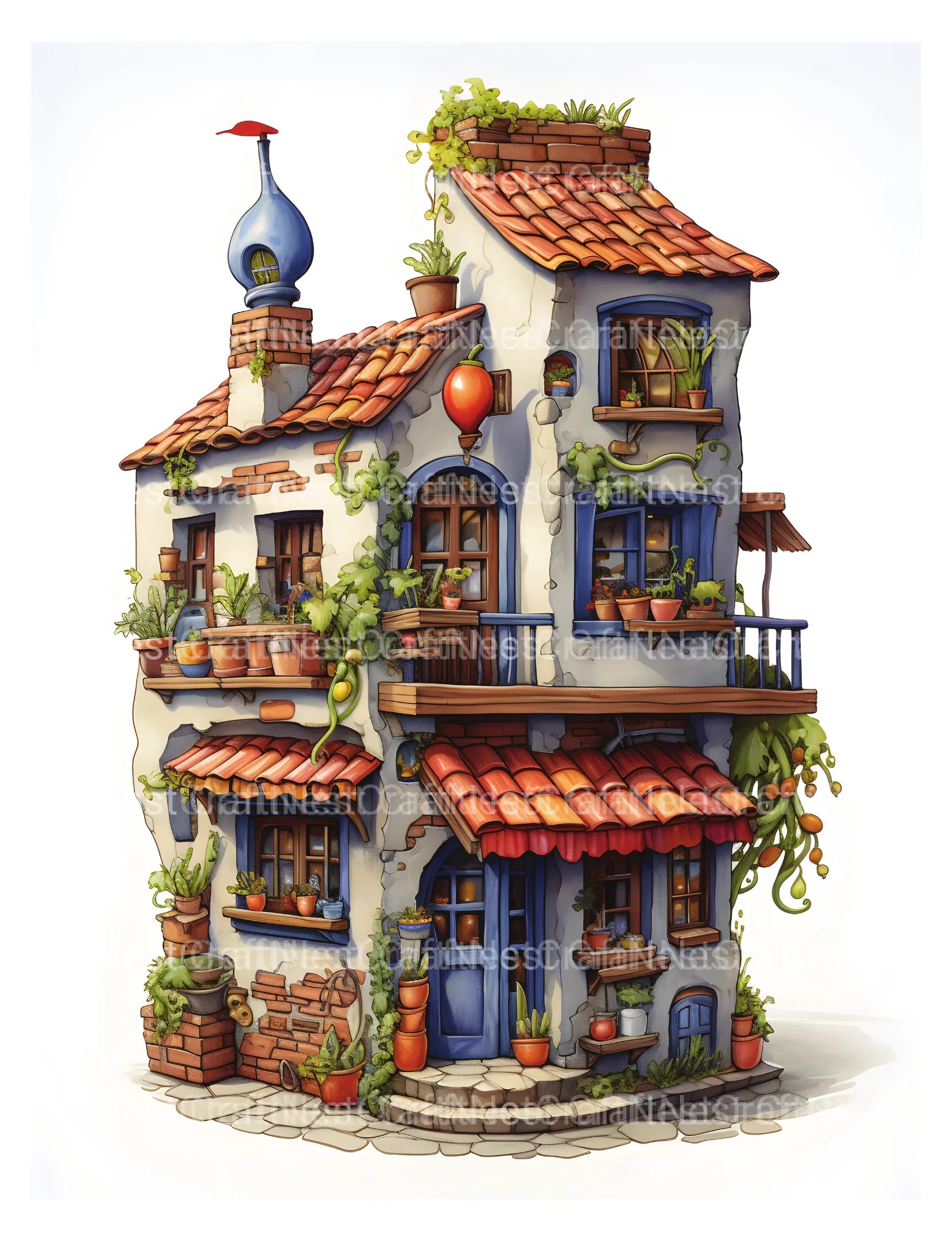 Chile Tiny House Coloring Book 1 - CraftNest - Digital Crafting and Art