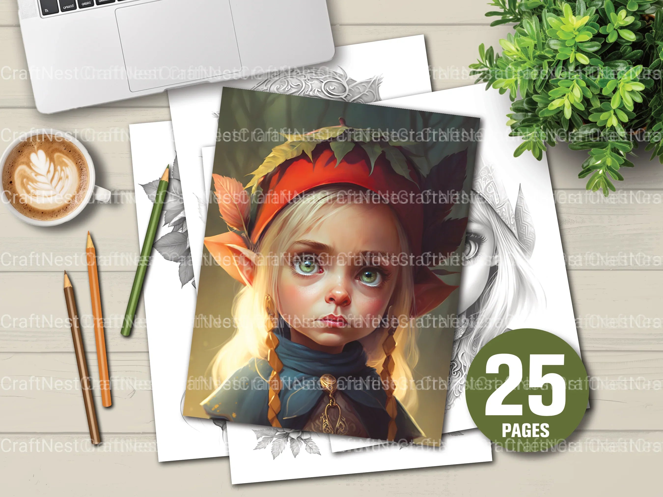 Gothic Girl Coloring Book - CraftNest - Digital Crafting and Art