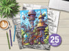 Sci-Fi Landscape Coloring Book