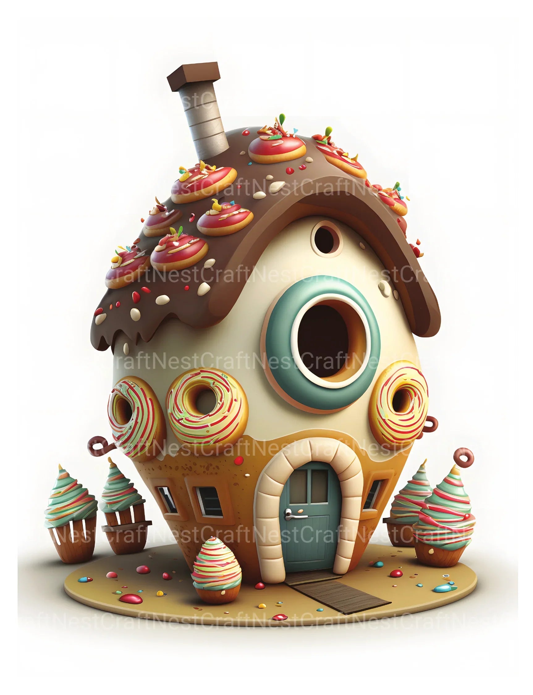 Donut House Coloring Book - CraftNest - Digital Crafting and Art