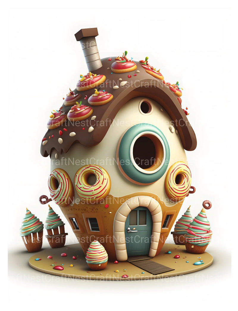 Donut House Coloring Book - CraftNest - Digital Crafting and Art
